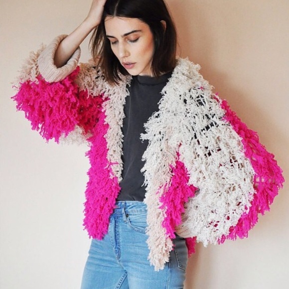 Ryan Roche 100% Cashmere Pink Cardigan Knit Jacket / 2013 NY Collection - Picture 1 of 12